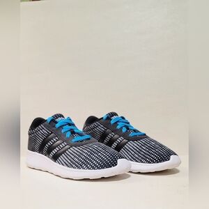 Adidas Neo Cloudfoam Blk/White Polka Dot Sneakers With Blue Laces W 8.5/M 7.5